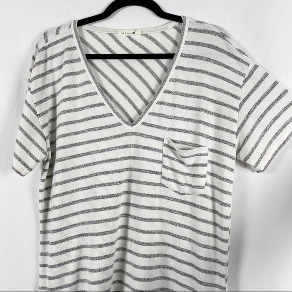 Rag & Bone Theo Striped Jersey Short Sleeve Tee - Picture 6 of 9